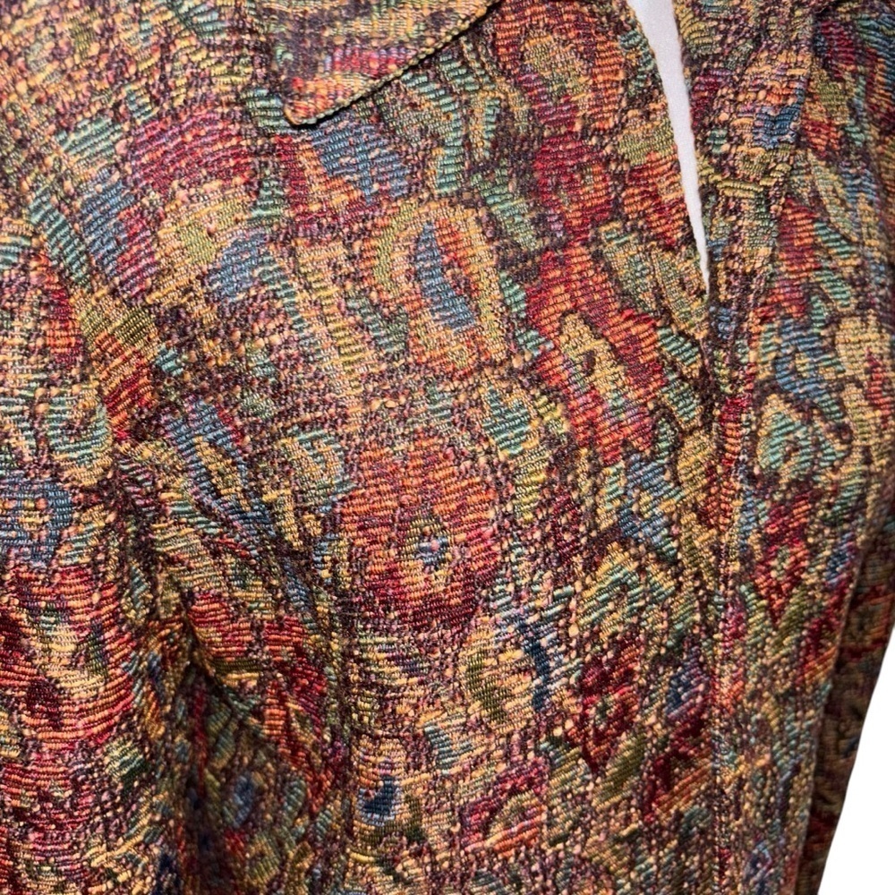 Coldwater Creek Women's Size 8P Petite Tapestry Blazer Jacket Boucle Fitted - Picture 3 of 7